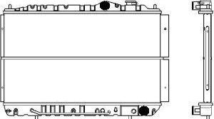 SAKURA Automotive 1221-0202 - Радіатор, охолодження двигуна autocars.com.ua