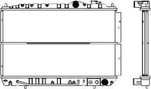 SAKURA Automotive 1221-0206 - Радіатор, охолодження двигуна autocars.com.ua