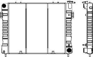 SAKURA Automotive 1231-0202 - Радіатор, охолодження двигуна autocars.com.ua