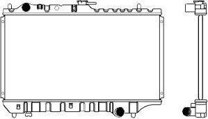 SAKURA Automotive 1300-0112 - Радіатор, охолодження двигуна autocars.com.ua