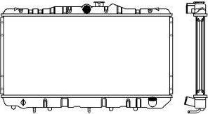 SAKURA Automotive 1461-0234 - Радіатор, охолодження двигуна autocars.com.ua