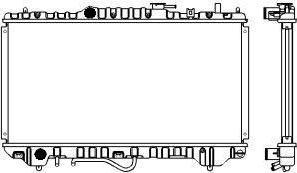 SAKURA Automotive 1461-0263 - Радіатор, охолодження двигуна autocars.com.ua