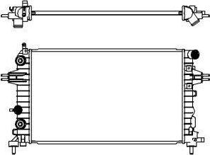 SAKURA Automotive 3351-1008 - Радиатор, охлаждение двигателя avtokuzovplus.com.ua