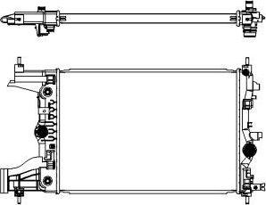 SAKURA Automotive 3351-1019 - Радиатор, охлаждение двигателя avtokuzovplus.com.ua