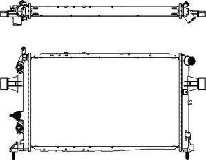 SAKURA Automotive 3352-1001 - Радіатор, охолодження двигуна autocars.com.ua