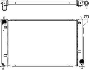 SAKURA Automotive 3461-1015A - Радіатор, охолодження двигуна autocars.com.ua