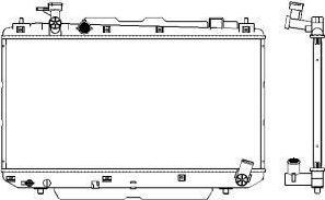 SAKURA Automotive 3461-1027 - Радіатор, охолодження двигуна autocars.com.ua