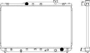 SAKURA Automotive 3461-1036 - Радиатор, охлаждение двигателя avtokuzovplus.com.ua