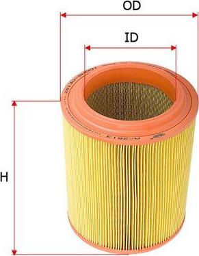 SAKURA Automotive A-2813 - Повітряний фільтр autocars.com.ua