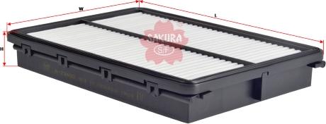 SAKURA Automotive A-29400 - Повітряний фільтр autocars.com.ua