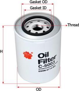 SAKURA Automotive C-5003 - Масляный фильтр autodnr.net
