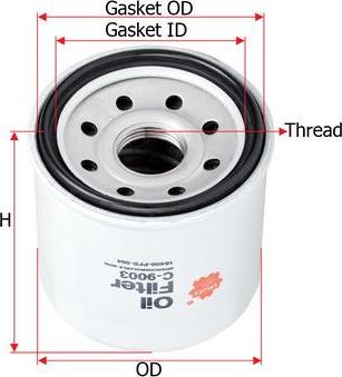 SAKURA Automotive C-9003 - Масляний фільтр autocars.com.ua