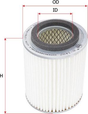 Sakura Filters AU FA-1402 - Повітряний фільтр autocars.com.ua
