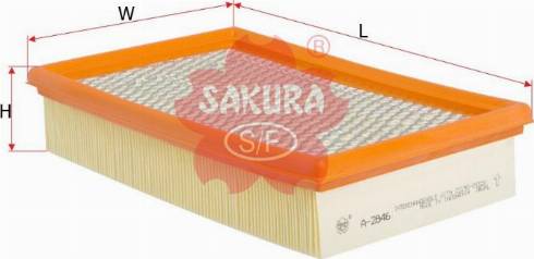 Sakura Filters AU FA-2846 - Повітряний фільтр autocars.com.ua