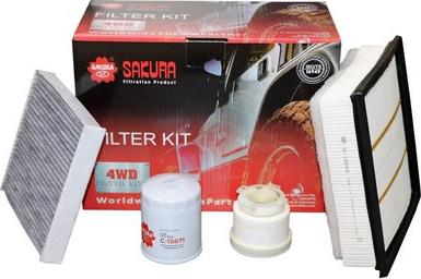 Sakura Filters AU K-15350 - Комплект фільтра autocars.com.ua