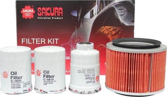 Sakura Filters AU K-18050 - Комплект фільтра autocars.com.ua