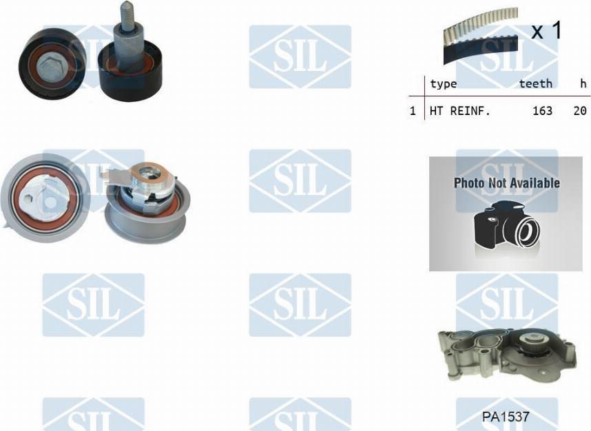 Saleri SIL K2PA1537 - Водяной насос + комплект зубчатого ремня autodnr.net