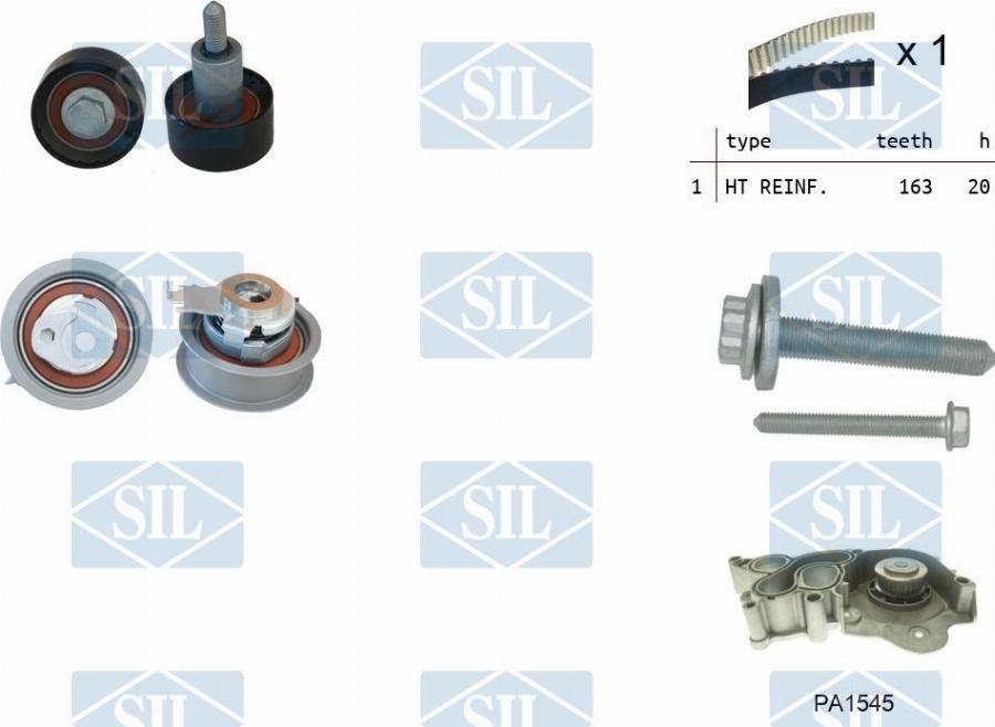 Saleri SIL K3PA1545 - Водяной насос + комплект зубчатого ремня autodnr.net