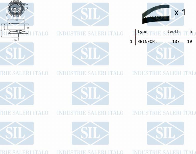Saleri SIL TK1046 - Комплект ремня ГРМ autodnr.net