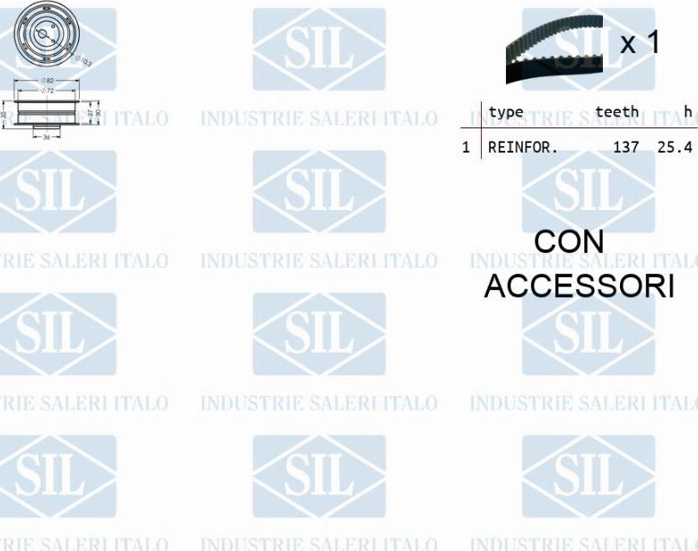 Saleri SIL TK1074 - Комплект ремня ГРМ autodnr.net