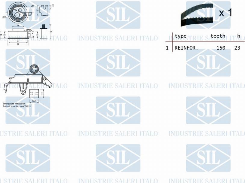 Saleri SIL TK1104 - Комплект ремня ГРМ autodnr.net