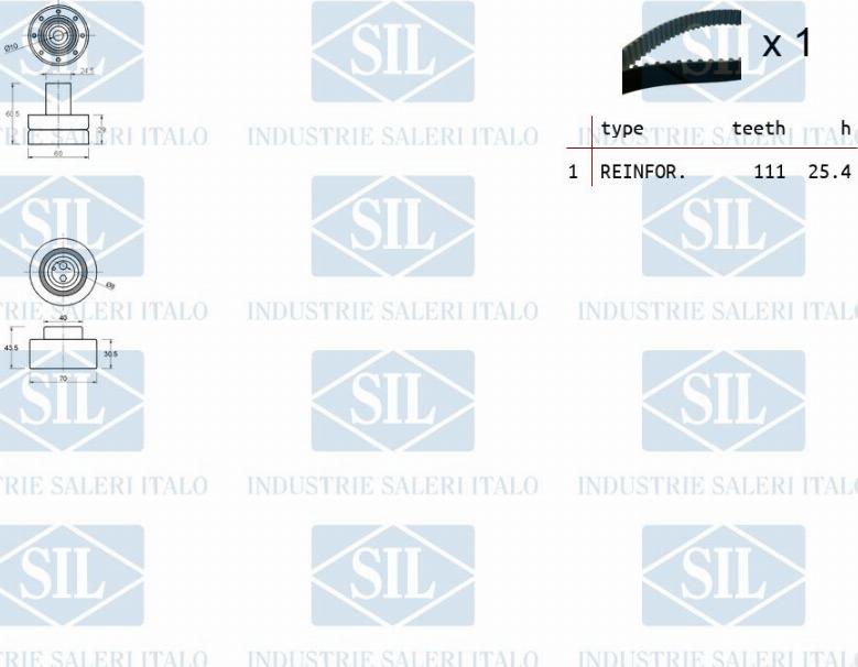 Saleri SIL TK1207 - Комплект ремня ГРМ autodnr.net