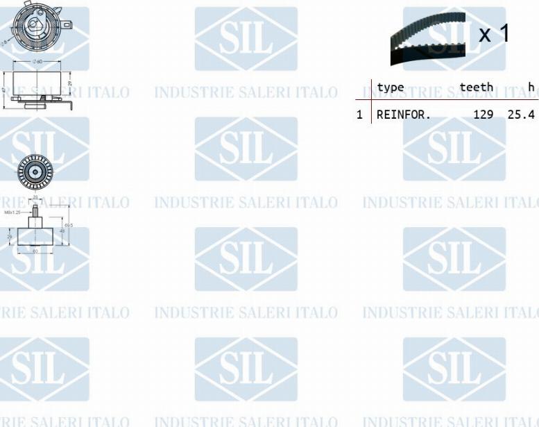 Saleri SIL TK1233 - Комплект ремня ГРМ avtokuzovplus.com.ua