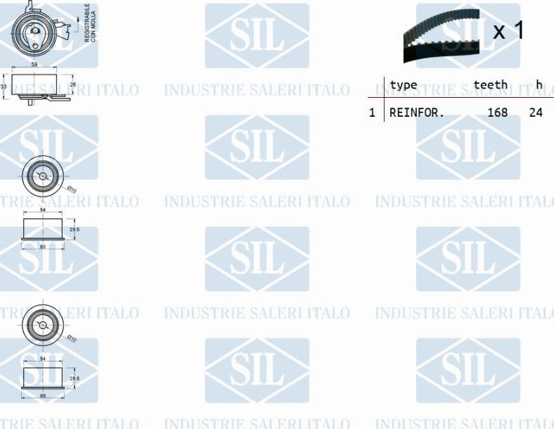 Saleri SIL TK1245 - Комплект ремня ГРМ autodnr.net
