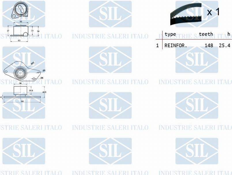 Saleri SIL TK1247 - Комплект ремня ГРМ autodnr.net