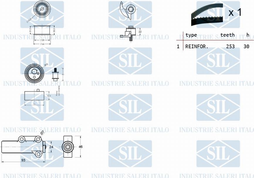 Saleri SIL TK1253 - Комплект ремня ГРМ avtokuzovplus.com.ua