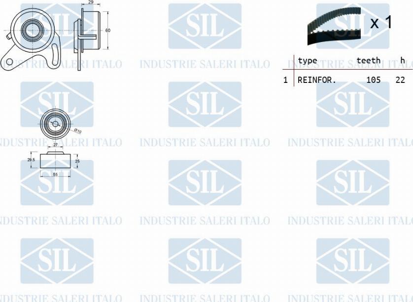 Saleri SIL TK1314 - Комплект ремня ГРМ avtokuzovplus.com.ua