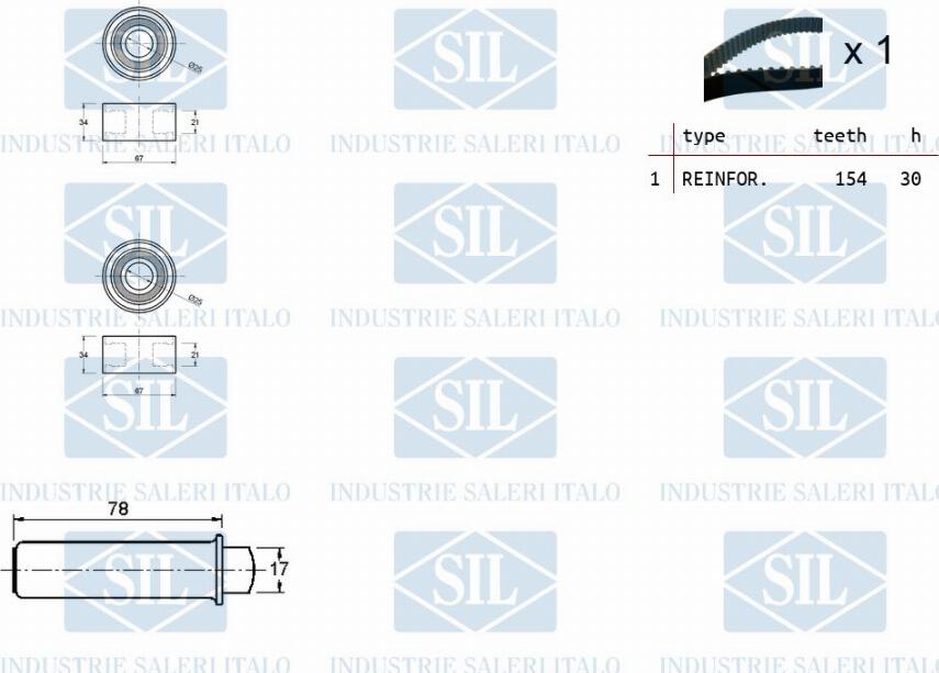 Saleri SIL TK1394 - Комплект ремня ГРМ autodnr.net