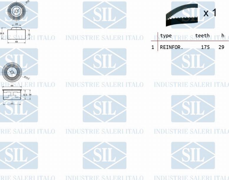 Saleri SIL TK1405 - Комплект ременя ГРМ autocars.com.ua