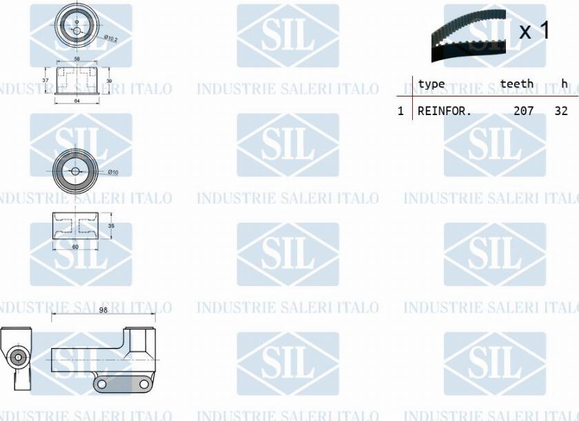 Saleri SIL TK1442 - Комплект ремня ГРМ autodnr.net