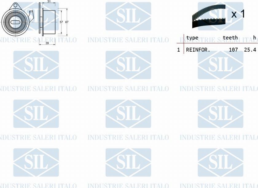 Saleri SIL TK1454 - Комплект ремня ГРМ avtokuzovplus.com.ua