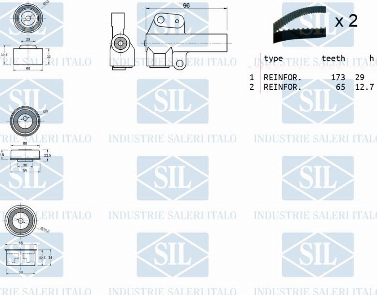 Saleri SIL TK1480 - Комплект ремня ГРМ autodnr.net