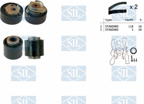 Saleri SIL TK1522 - Комплект ременя ГРМ autocars.com.ua