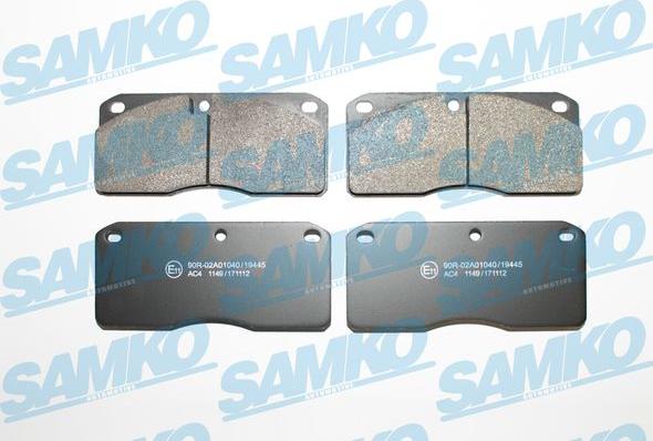 Samko 5SP1149 - Гальмівні колодки, дискові гальма autocars.com.ua