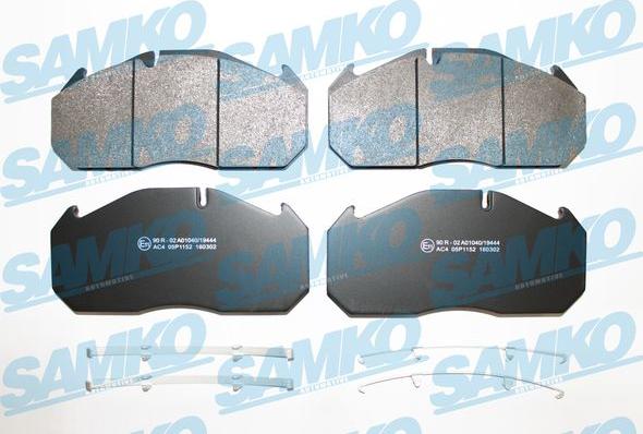 Samko 5SP1152 - Гальмівні колодки, дискові гальма autocars.com.ua