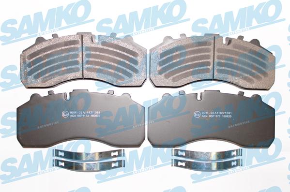Samko 5SP1173 - Гальмівні колодки, дискові гальма autocars.com.ua