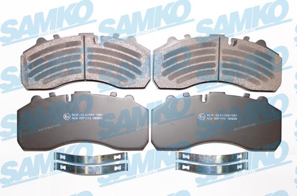 Samko 5SP1173 - Тормозные колодки, дисковые, комплект avtokuzovplus.com.ua