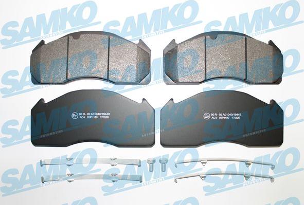 Samko 5SP1180 - Тормозные колодки, дисковые, комплект avtokuzovplus.com.ua