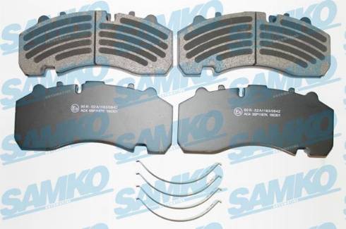Samko 5SP1187 - Гальмівні колодки, дискові гальма autocars.com.ua