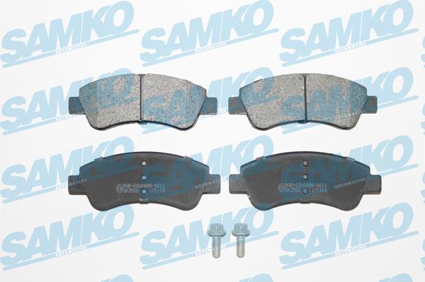 Samko 5SP1188 - Гальмівні колодки, дискові гальма autocars.com.ua