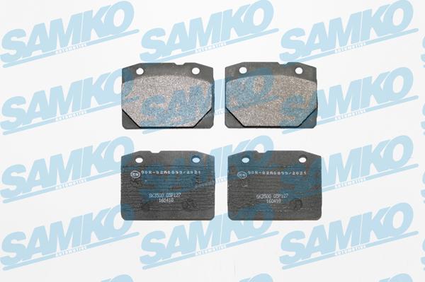 Samko 5SP127 - Тормозные колодки, дисковые, комплект avtokuzovplus.com.ua