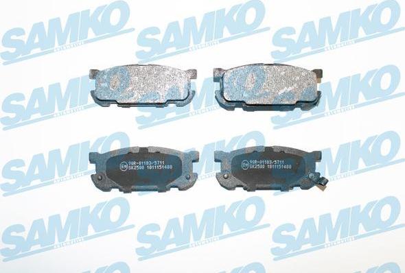 Samko 5SP1488 - Тормозные колодки, дисковые, комплект avtokuzovplus.com.ua