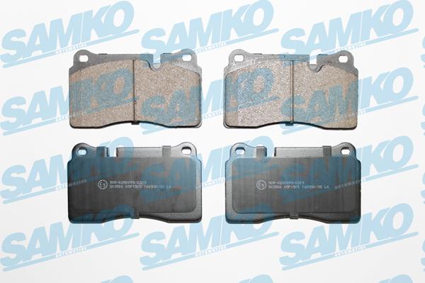 Samko 5SP1505 - Тормозные колодки, дисковые, комплект avtokuzovplus.com.ua