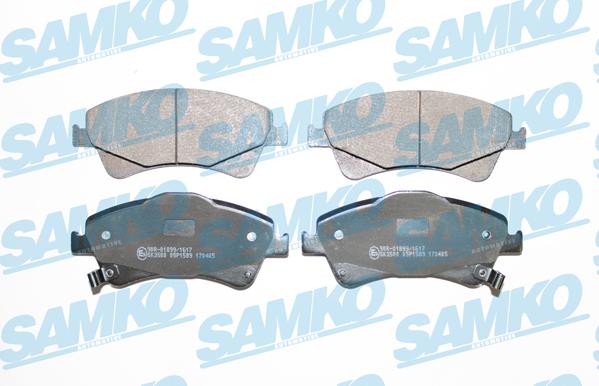 Samko 5SP1589 - Тормозные колодки, дисковые, комплект avtokuzovplus.com.ua