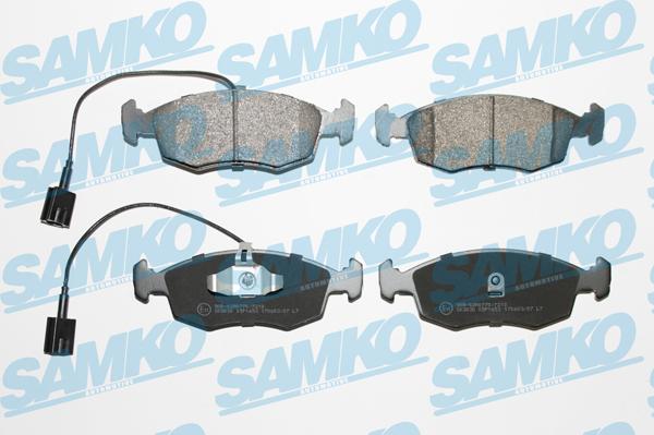 Samko 5SP1653 - Тормозные колодки, дисковые, комплект avtokuzovplus.com.ua