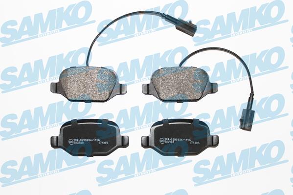 Samko 5SP1661 - Тормозные колодки, дисковые, комплект avtokuzovplus.com.ua